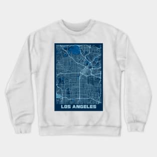 Los Angeles - Califonia Peace City Map Crewneck Sweatshirt